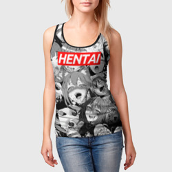 Женская майка 3D Ахегао девочки паттерн - фото 2