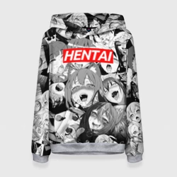 Женская толстовка 3D Ахегао девочки паттерн