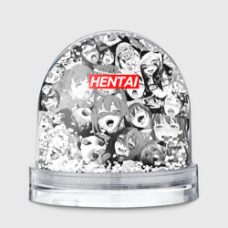 Игрушка Снежный шар Ахегао девочки паттерн