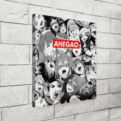 Холст квадратный Ахегао лица лого - фото 2