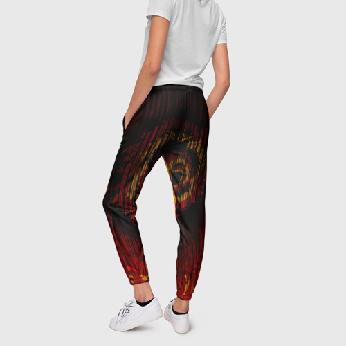Женские брюки 3D с принтом Апокалипсис не за горами, вид сзади #2