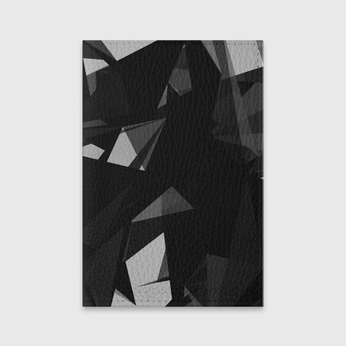 Обложка для паспорта матовая кожа Camo - Black & White , цвет черный