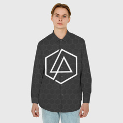 Мужская рубашка oversize 3D Linkin Park Линкин Парк - фото 2