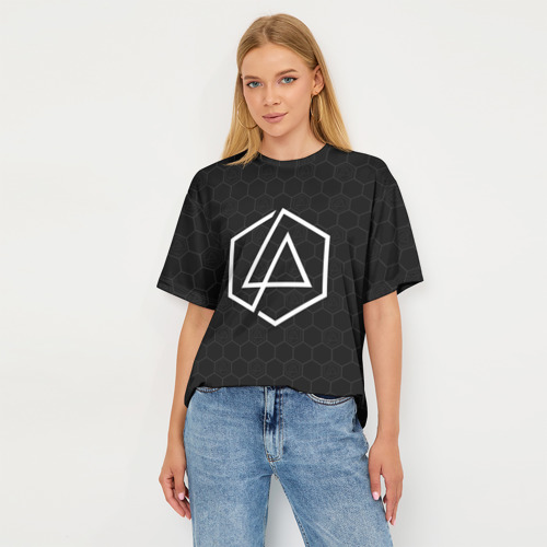 Женская футболка oversize 3D Linkin Park Линкин Парк, цвет 3D печать - фото 5