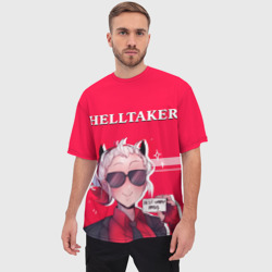 Мужская футболка oversize 3D Helltaker ярко красный - фото 2