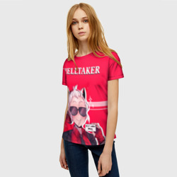 Женская футболка 3D Helltaker ярко красный - фото 2