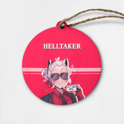 Деревянная игрушка круг Helltaker ярко красный