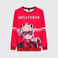 Женский свитшот 3D Helltaker ярко красный