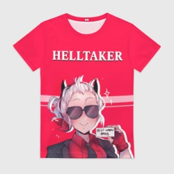 Женская футболка 3D Helltaker ярко красный