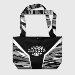 Пляжная сумка 3D Александр камуфляж с гербом РФ
