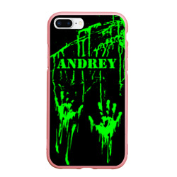 Чехол для iPhone 7Plus/8 Plus матовый Андрей следы рук в зеленой краске