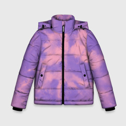 Зимняя куртка для мальчиков 3D Фиолетовый тай дай