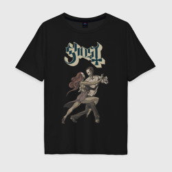 Ghost – Мужская футболка хлопок Oversize с принтом купить со скидкой в -16%