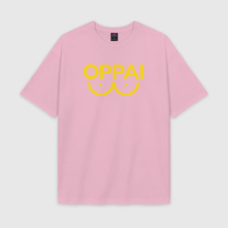 Женская футболка Oversize хлопок texturе Ванпанчмен - oppai