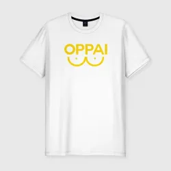 Мужская футболка хлопок Slim Ванпанчмен - oppai