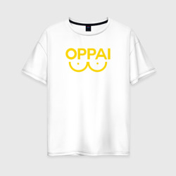Женская футболка хлопок Oversize Ванпанчмен - oppai