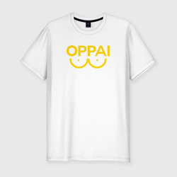 Мужская футболка хлопок Slim Ванпанчмен - oppai