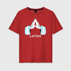 Женская футболка хлопок Oversize Fire Force - Latom
