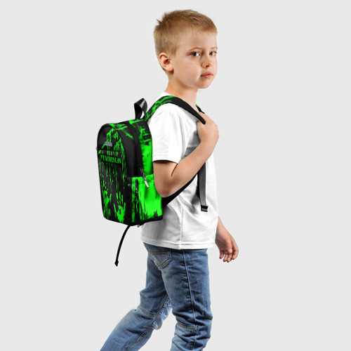 Детский рюкзак 3D с принтом Вячеслав, вид сзади #1