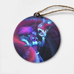 Деревянная игрушка круг League of Legends Akali KDA