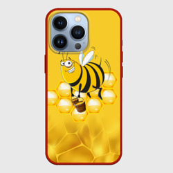 Чехол для iPhone 13 Pro Лето. Пчелы. Мед