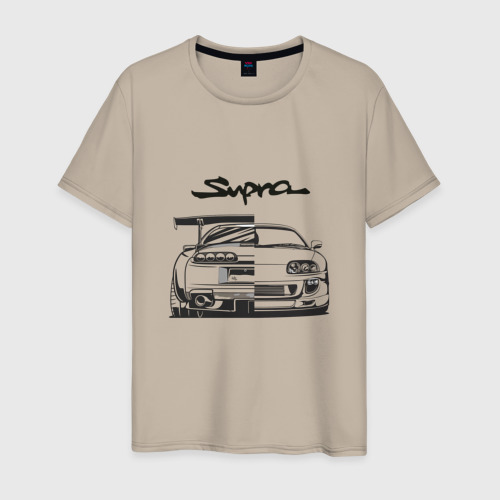 Мужская футболка хлопок Supra, цвет миндальный