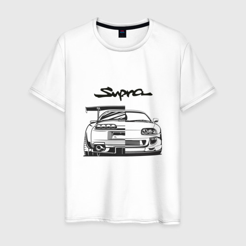 Мужская футболка хлопок Supra, цвет белый