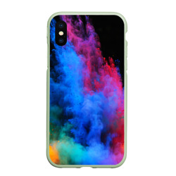 Чехол для iPhone XS Max матовый Краски