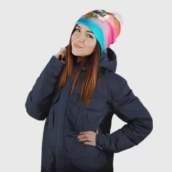 Шапка 3D c помпоном Виктория - фото 2