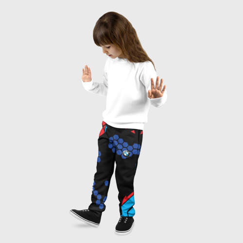 Детские брюки 3D с принтом CYBER BMW UNIFORM, фото на моделе #1