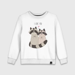 Детский свитшот хлопок I love you Енотики