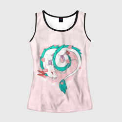 Женская майка 3D Спящий дракон Хаку чиби цветы