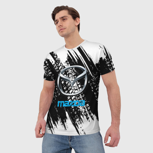 Мужская футболка 3D с принтом Mazda, фото на моделе #1