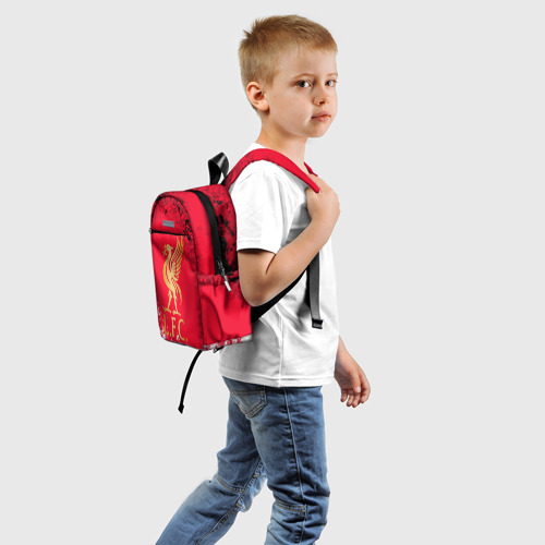 Детский рюкзак 3D с принтом LIVERPOOL, вид сзади #1