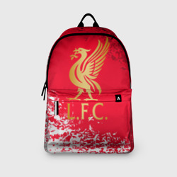 Рюкзак с принтом Liverpool для любого человека, вид спереди №3. Цвет основы: белый