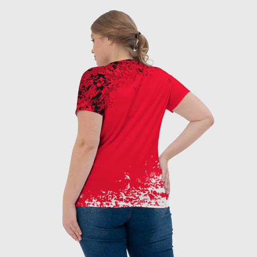 Женская футболка 3D с принтом LIVERPOOL, вид сзади #2