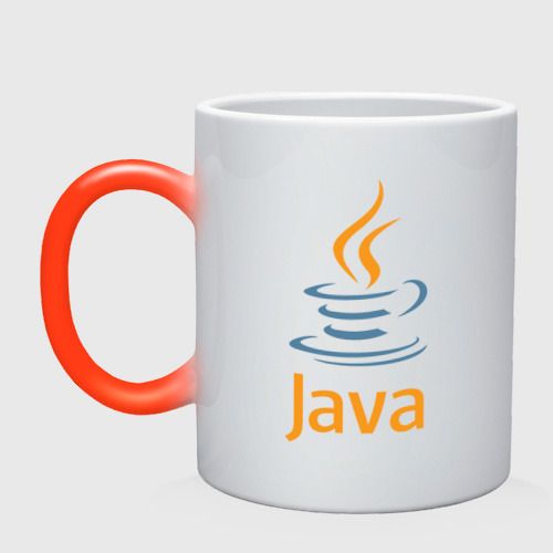 Кружка хамелеон с принтом Java, вид спереди №1