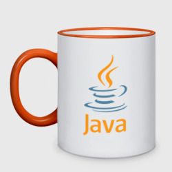 Java – Кружка двухцветная с принтом купить