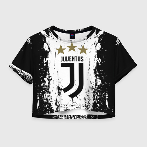 Женская футболка Crop-top 3D Juventus, цвет 3D печать