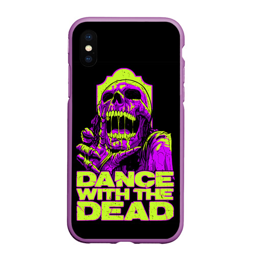 Чехол для iPhone XS Max матовый с принтом DANCE WITH THE DEAD, вид спереди #2