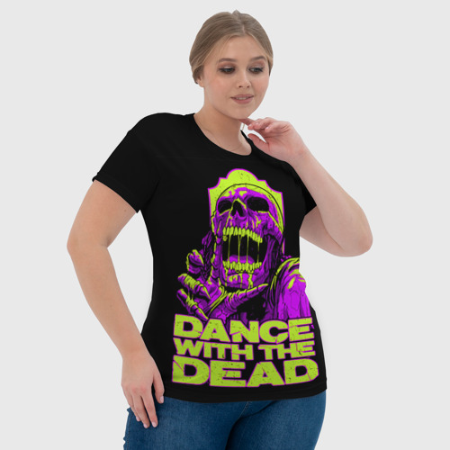 Женская футболка 3D с принтом DANCE WITH THE DEAD, фото #4