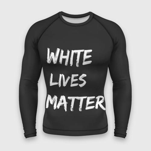 Мужской рашгард 3D White Lives Matter, цвет 3D печать