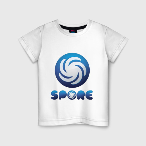 Детская футболка хлопок Spore, цвет белый