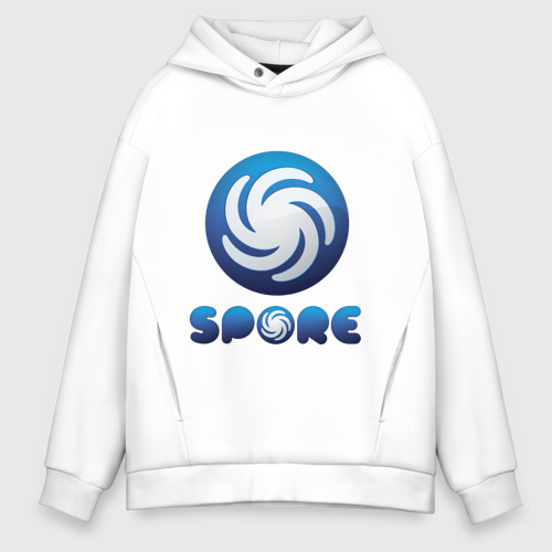 Мужское худи Oversize хлопок Spore, цвет белый