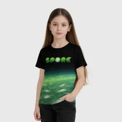 Детская футболка 3D Spore Green спор - фото 2