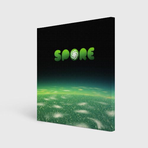 Холст квадратный Spore Green спор, цвет 3D печать