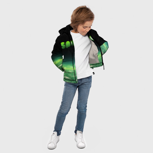 Зимняя куртка для мальчиков 3D Spore Green спор, цвет светло-серый - фото 5
