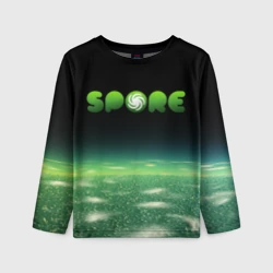Детский лонгслив 3D Spore Green спор