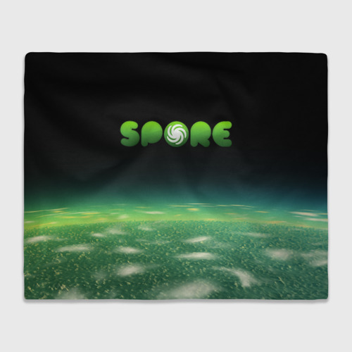Плед 3D с принтом Spore Green | СПОР (Z), вид спереди #2