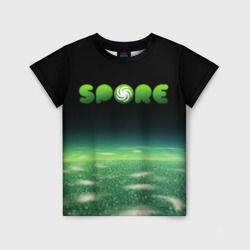 Детская футболка 3D Spore Green спор